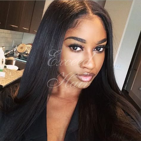 ALL HAIR MAKEOVER: Amazing middle part styles Cheap Hair Extensions, Hair Colorful, Straight Hair Extensions, Straight Hair Bundles, Cheap Human Hair, Remy Human Hair Wigs, Crochet Braids Hairstyles, Hair Laid, School Looks