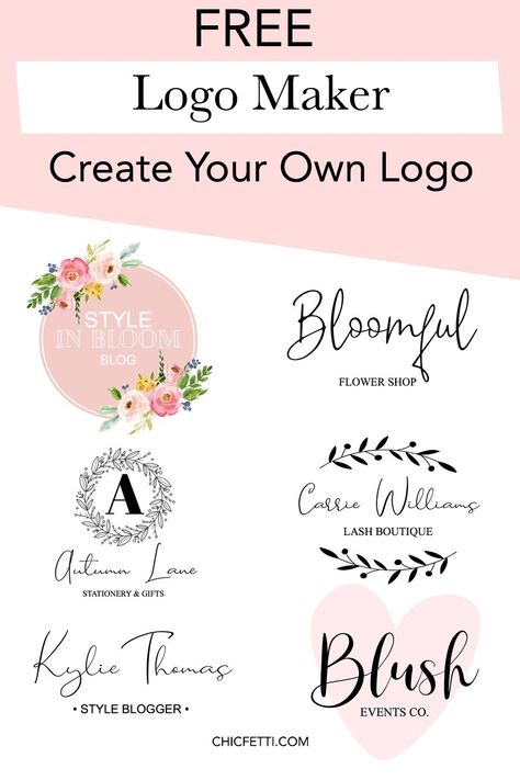 Make your own logos online with our free logo maker. Choose from lots of pre-made logos and edit the text to make your logo. #logo #businesslogo #business #etsy #ecommerce #logodesign #freelogo #logomaker Planner Logo Design, Desain Merek, Logo Maker Free, Wedding Planner Logo, Free Business Logo, Make Your Own Logo, Planner Logo, Logo Generator, Create Logo