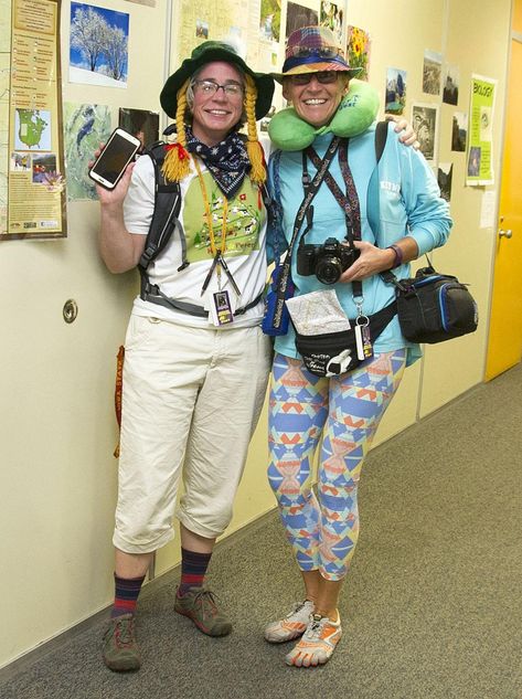 Tourist Dress Up Day, Tacky Tourist Costume, Tourist Costume, Tacky Tourist, Muscatine Iowa, Girl Hairdos, Dress Down Day, Teacher Dresses, Floral Shirts