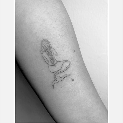 Small Mermaid Tattoo, Siren Tattoo, Mermaid Tattoo Designs, Mermaid Tattoo, Mermaid Tattoos, Classy Tattoos, Discreet Tattoos, Dainty Tattoos, Subtle Tattoos