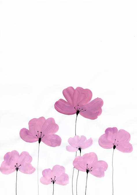 Flower Painting Aesthetic Wallpaper, Painted Flower Ideas Simple, Background Easy Drawing, Easy Flowers Watercolor, Simple Flower Drawing Aesthetic, Easy Doodle Art Flower, Cute Flower Drawing Aesthetic, Simple Flower Painting Easy, Simple Flowers To Paint