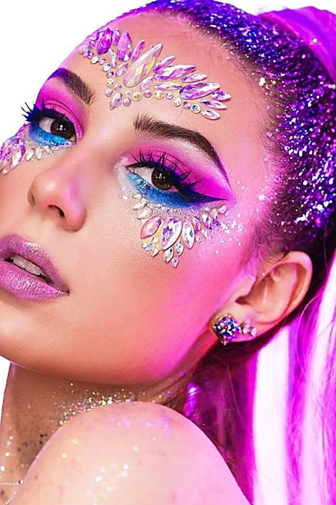 Carnaval Makeup, Makeup Stores, Crazy Eye Makeup, Disco Makeup, Festival Makeup Glitter, Make Carnaval, Glitter Bar, Festival Glitter, Glitter Eyeshadow Palette