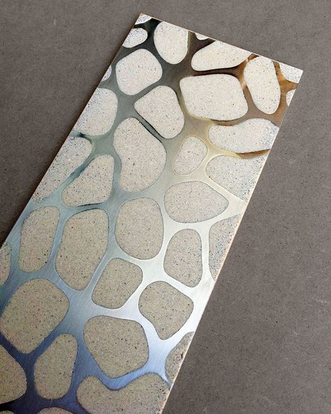 Decoration Beton, Mdf Panel, Modern Interior Decor, Concrete Furniture, Metal Tile, Concrete Crafts, Concrete Projects, Concrete Cement, Concrete Art