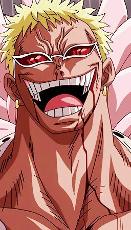 FUFUFUFUFUFUFUFU Doflamingo One Piece, Jack Sparrow Wallpaper, Doflamingo Wallpaper, Donquixote Doflamingo, One Piece Cartoon, Flower Pot Design, One Peace, One Piece Pictures, Pot Designs