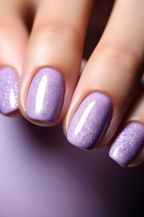 pastel lilac nails, glittery nail art, nail design inspiration, nail art ideas, trendy nails, nail trends, nail inspo, nail design, beautiful nails, nail fashion, nail goals, nailstyle, nail perfection, nail obsession, christmas nails, fall holiday nails, winter nails, winter nail designs, pretty nails ideas, christmas nails, winter nails, holiday nails, christmas nails, christmas nail designs, new years eve nails glitter, glitter nails, winter christmas nails, new years 2024 Pastel Lilac Nails, Lilac Glitter Nails, Glitter Nails Winter, New Years Eve Nails Glitter, Pretty Nails Ideas, Nail Designs New Years, Nails Ideas Christmas, Nails Winter Christmas, Glittery Nail