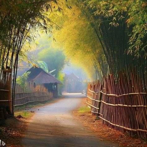 Myanmar Landscape, Myanmar Culture, Village Scene Drawing, Nature Village, Buddha Art Drawing, Watercolor Clouds, Neon Backgrounds, Indian Art Gallery, Village Photography