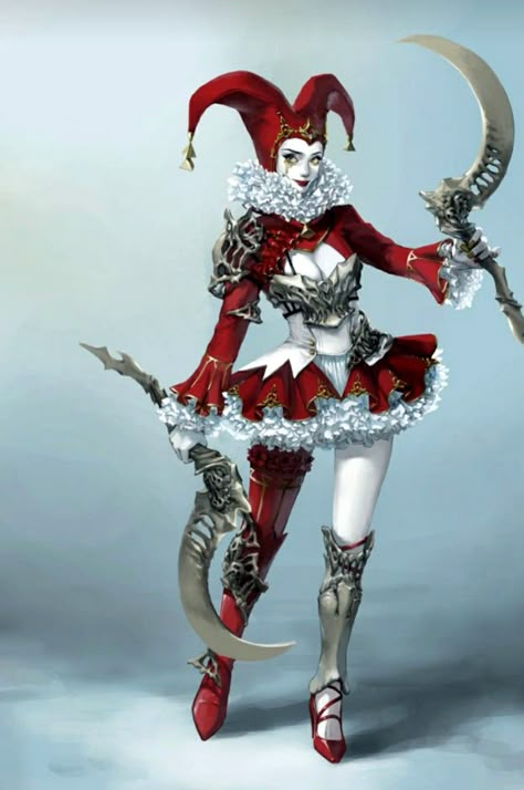 Court Jester Outfit, Female Jester Character Design, Vintage Jester Costume, Jester Outfit Ideas, Ringmaster Oc, Harlequin Outfit, Jester Outfit Design, Female Jester Costume, Clown Outfit Aesthetic