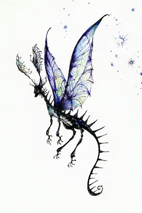 Dragon With Fairy Wings, Dragon Fairy Wings, Dragon Fairy Tattoo, Fairy Dragon Tattoo, Dragon Fly Fairy, Fairy Watercolor, Dragon Flying, Dragon Fairy, Dark Dragon