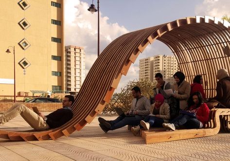 FORMAKERS - Golden-Section Contouring Pavilion / Pharos University Pavillion Design Architecture Projects, Semester 5, Urban Square, Pavilion Furniture, Conceptual Model Architecture, Conceptual Model, San Bartolome, Timber Frame House, Pavilion Architecture