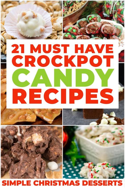 Easy Crockpot Candy, Crockpot Christmas Candy, Easy Homemade Candy, Crockpot Candy Recipes, Fudge Christmas, Slow Cooker Candy, Slow Cooker Christmas, Crockpot Christmas, Simplify Christmas