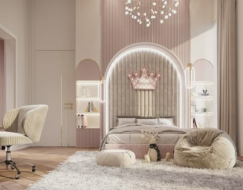 Maha Saleh :: Behance Girls Room Ideas 10 Years, Luxury Kids Bedroom, Girls Room Design, Bedroom Interior Design Luxury, Home Door Design, Kids Bedroom Inspiration, Technical Design, Office Suite, I Am Passionate