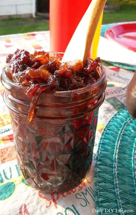 What goes better with an ice cold Coca-Cola than a burger? One topped with the best Bacon Onion Jam! The only burger topping you need! #ad #ShareIceColdFun Onion Jelly Recipe, Bacon Onion Jam Recipe, Onion Jam Recipe, Bacon Onion Jam, Bacon Jam Recipe, Breakfast Casserole Bacon, Onion Jam, Burger Toppings, Best Bacon