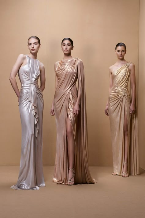 Zuhair Murad Resort, Zuhair Murad Dresses, Zuhair Murad Couture, Queen Of Dragons, Resort 2025, Zuhair Murad Haute Couture, Draped Saree, Haute Couture Gowns, Goddess Dress