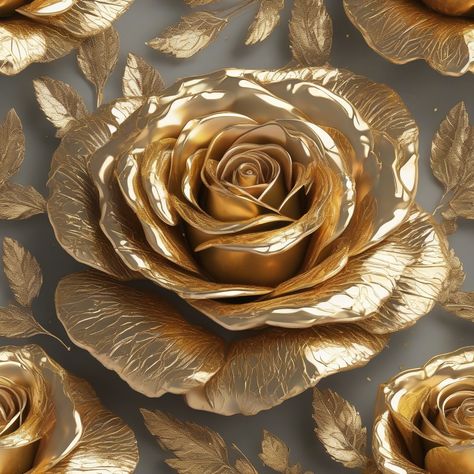 Rose Gold Flowers Aesthetic, Golden Rose Aesthetic, Golden Rose Wallpaper, Golden Roses Aesthetic, Elegant Rose Gold Flower Brooches, Random Fanart, Gold Roses, Winter Flowers, Flower Crowns