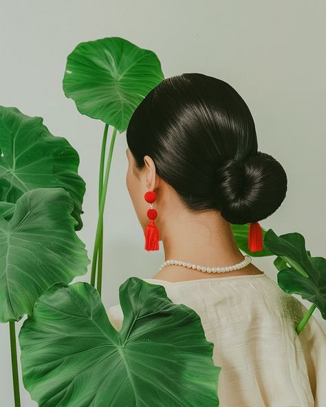 This series gives me @calienna vibes 🌿 • #ai #midjourney #minimalism #colorfulminimalism #postphotography Self Portrait Editorial, Women Back Reference, Hair Photography Creative, Photography Reference For Art, Portrait With Plants, Earrings Photography Ideas, Green Portrait, Flowers Reference, Creative Self Portraits