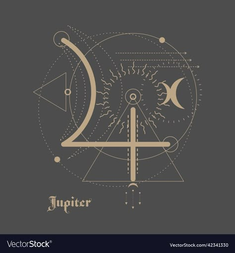 Jupiter Aesthetic Astrology, Jupiter Tattoo Symbols, Jupiter Symbol Tattoo, Planet Symbols, Planets Astrology, Torus Zodiac, Jupiter Logo, Jupiter Aesthetic, Jupiter Tattoo