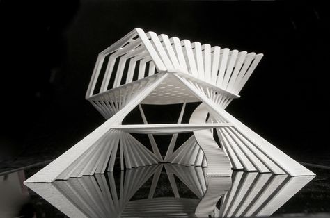 TRIANGLE-RECTANGLE FLOOR PLAN - Daniel Voshart - Design / Cinematography Triangle Pavilion, Triangle Architecture, Triangular Architecture, Concept Model, Arch Model, Architecture Models, Parametric Design, Architectural Models, Three Floor