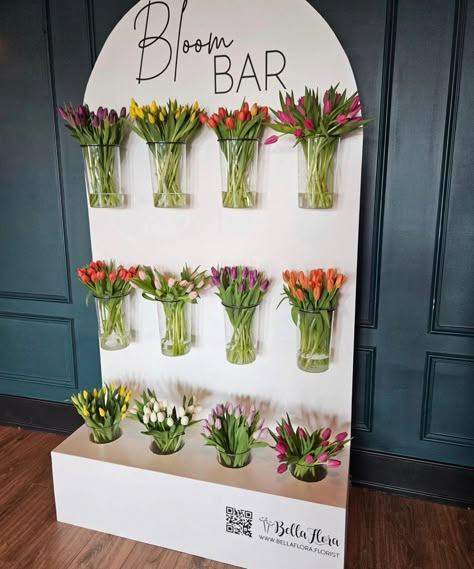 Our new Bloom Bar is a great alternative to take and toss party favors for showers, parties, and wedding guests! Who doesn't love fresh flowers as a keepsake from your event?!? #bellafloraweddings #flowerpower #flowerbar #bloombar #chicagoflorist #chicagoweddings #chicagobride #bridalshowerdecor #bridalsbower #Flower #Floral #Bar #with #InteriorDesign #Creativity #Elevating #Ideas #Events #HouseGoals #HomeStyle #DecorTips #InteriorInspo #DecorInspiration Candy Storage Ideas, Flower Bar Ideas, Bloom Bar, Floral Bar, Flower Shop Interiors, Bridal Shower Inspo, Flower Cart, Flower Business, Flower Store