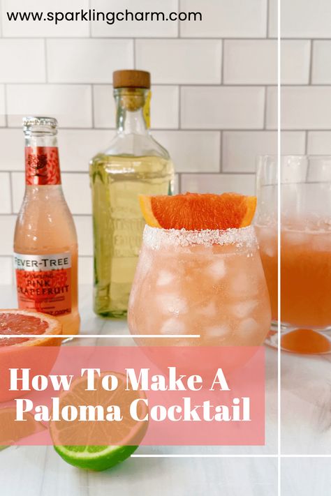 Served ice cold, this Pretty to Drink Grapefruit Paloma recipe is an all around refreshing treat. Today I am sharing How To Make A Paloma Cocktail. #grapefruitrecipes #paloma #PINKGRAPEFRUIT #classic paloma Paloma Cocktail Vodka, How To Make A Paloma Drink, Paloma Cocktail With Vodka, Classic Paloma Cocktail, Best Paloma Recipe, Vodka Paloma Cocktail, Pink Paloma Cocktail, Paloma Drink Recipe, Tequila Paloma Recipe