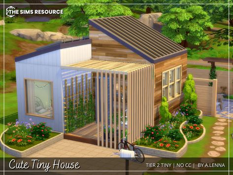 Sims 2 Tiny House, Sims4 Tiny House Floor Plan, The Sims 4 Small House Floor Plans, Small Modern Home Sims 4, Sims 3 Tiny House, The Sims Tiny House Ideas, Sims 4 Tiny House Community, The Sims 4 Tiny House Ideas, Sims 4 Tiny House Exterior