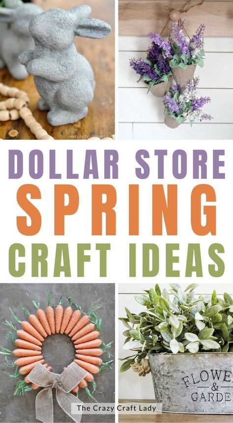 Beautiful Spring Dollar Store Crafts - crafts and DIY decor for Spring Spring Wreath Diy Dollar Stores, Spring Crafts For Seniors, Dollar Store Spring Crafts, Crafts For Elderly Assisted Living, Crafts For Seniors Assisted Living, Spring Dollar Store Crafts, Assisted Living Crafts, Dollar Store Easter Crafts, Spring Craft Ideas