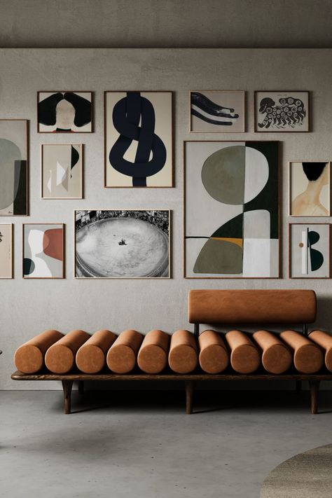 Wall Design With Posters, Gallery Wall Abstract Art, Picture Wall Decor Living Room, Poster For Home Decor, Interior Abstract Art, 2 Posters On Wall, Poster Design On Wall, Posters On The Wall Ideas, Fine Art Interior Design