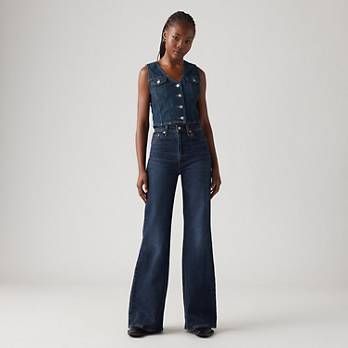 Levi’s Ribcage Outfit, Levi Ribcage Jeans, Levi's Ribcage, Ribcage Jeans, Bell Jeans, Levis Ribcage, Pencil Dresses, Relaxed Jeans, Japanese Denim