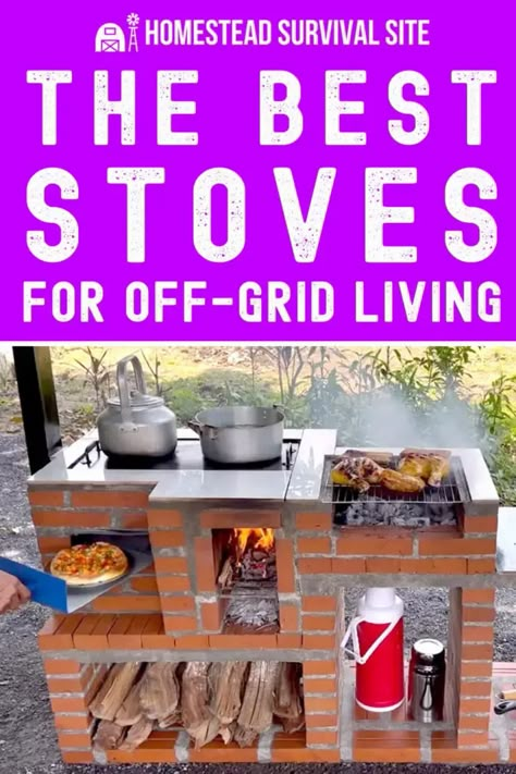 Living off-grid is an alluring concept, offering the promise of a sustainable, self-reliant lifestyle. Central to this autonomy is the ability to cook, making the right stove a critical component. This guide will explore various types of off-grid stoves that can help you achieve this self-sufficiency. Build Off Grid Home, Living Off The Grid How To Start, Off Grid Living Ideas Diy Projects, How To Live Off The Grid, Self Reliant Living, Living Off The Grid Homestead Survival Life Hacks, Off Grid Kitchen Ideas, Outside Kitchen Ideas, Off Grid Cooking