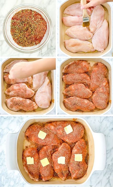 This Oven Baked Chicken Breast Recipe makes the best, easiest, juiciest chicken breasts, deliciously seasoned then baked to perfection! #bakedchicken #winnerwinnerchickendinner #ovenbakedchicken Chicken Breast Oven Recipes, Oven Baked Chicken Breast, Juiciest Chicken, Chicken Breast Oven, Oven Baked Chicken Breasts, Chicken Breast Recipes Baked, Easy Chicken Breast, Chicken Breast Recipe, Chicken Breast Recipes Easy