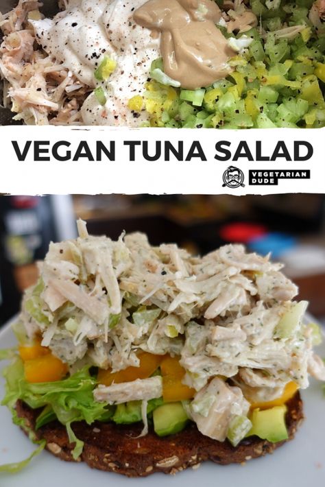 Tuna Vegan Recipes, Raw Vegan Jackfruit Recipes, Jackfruit Tuna, Jackfruit Tuna Salad, Vegetarian Tuna, Jackfruit Salad, Tuna Salad Sandwiches, Vegan Tuna Salad, Tuna Salad Recipes