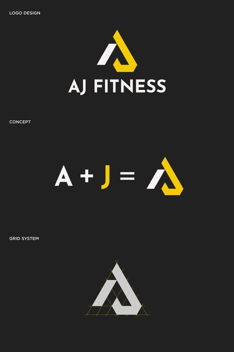 Hi! This logo design is for a personal fitness trainer AJ. I'd like you to share your thoughts about the logo design. Peace ✌️ #logo #design #fitness #gym #branding #aj Sports Logos Design Ideas, Fitness Apparel Logo, Fitness Logos Ideas, Sportswear Branding Design, Athletic Logo Design Inspiration, Gym Logos Ideas, Personal Trainer Brand Identity, Fitness Center Logo, Fit Logo Design