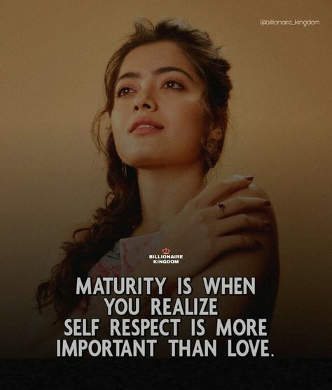 Maturity is when you realize self respect is more important than love #Focus #selflove #lifequotes #motivation Love Poems Of Rumi, Maturity Is When, Motivation For Women, Maturity Quotes, Girl Power Quotes, Power Quotes, Positive Attitude Quotes, Women Empowerment Quotes, Important Quotes