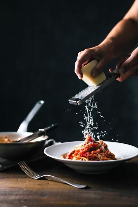 Dashing Chicago Italian Food Photography, Food Photography Composition, All Amatriciana, Dark Food Photography, Food Art Photography, Food Photoshoot, Restaurant Photography, Food Photography Inspiration, Food Photography Tips