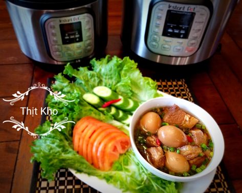 Thịt Kho Tàu Instant Pot (Vietnamese Caramelized Pork and Eggs) – Katie's Test Kitchen Thit Kho Recipe, Pork And Eggs, Thit Kho, Pork Picnic, Caramelized Pork, Instant Meals, Pickled Mustard Greens, Boiled Vegetables, Yummy Meals