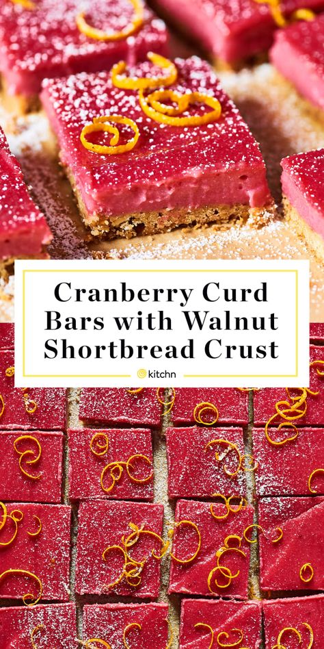 Walnut Shortbread, Cranberry Curd, Shortbread Crust, Cranberry Recipes, Baking Sweets, Autumn Vibes, How Sweet Eats, Eat Dessert, Sweets Treats