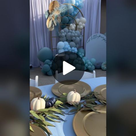 Little Pumpkin Boy Baby Shower Ideas, My Little Pumpkin Baby Shower Ideas Boy, A Little Pumpkin Is On The Way Boy, Little Pumpkin Baby Shower Ideas Boy, Blue Fall Baby Shower Ideas, Blue Pumpkin Baby Shower Ideas, My Little Punkin Boy Baby Shower, Blue Pumpkins, Baby Shower Pumpkin