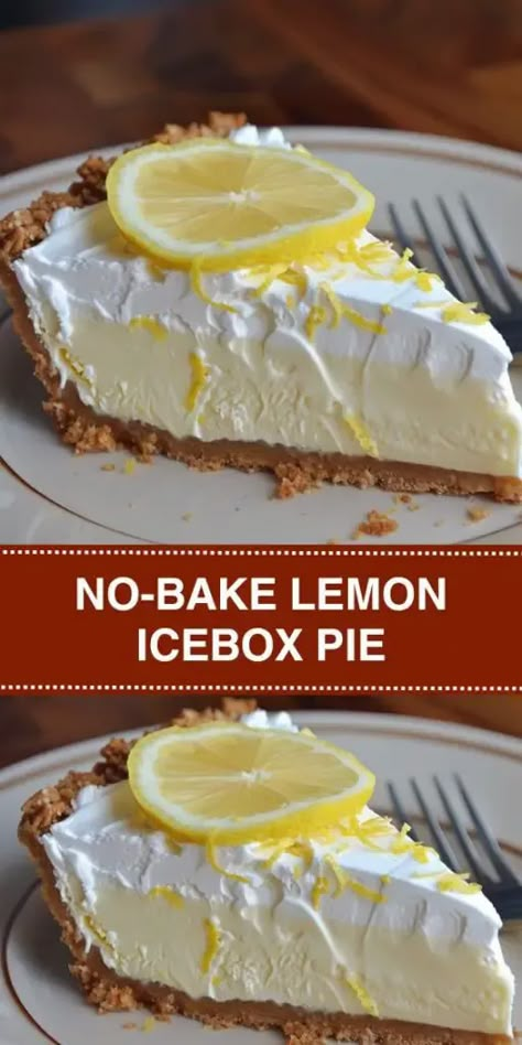 Lemon Blueberry Icebox Pie, Things To Make With Lemon Pie Filling, Ultimate Lemon Cake, Lemon Dessert With Graham Cracker Crust, Dessert With Lemon Pudding, Lemon Freezer Pie, Lemon Ice Box Pie Recipe Eagle Brand, Lemon Pie With Graham Cracker Crust, Easy Lemon Meringue Pie Recipe Simple