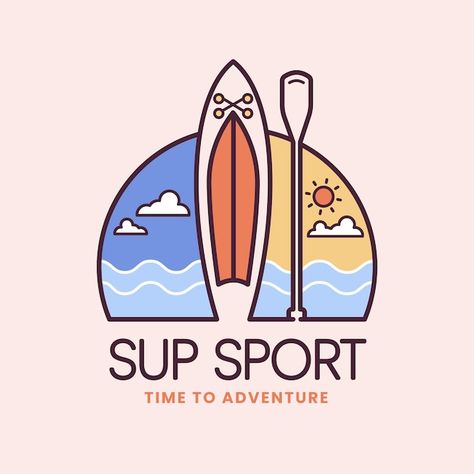 Logo Challenge, Logo Tv, Summer Logo, Sup Paddle Board, Wasaga Beach, Surf Logo, Examples Of Logos, Free Logo Templates, Sup Paddle