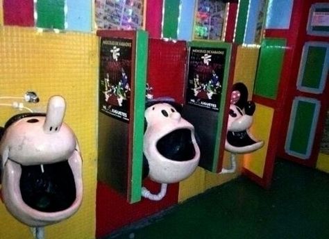 Urinal restroom bathroom open mouth Mickey Mouse aesthetic meme Cursed Pictures, Cursed Stuff, Funny Situations, Cursed Memes, Design Fails, Weird Images, No Context, Bathroom Humor, Funny Fails