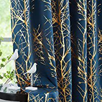 Check this out! Farmhouse Studio, Living Room Tree, Natural Painting, Tree Curtains, Black Blackout Curtains, Blackout Curtains Bedroom, Decorative Curtain Rods, Black Window, Eyelet Curtains