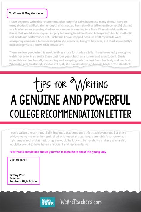 Tips for Writing a Genuine and Powerful College Recommendation Letter. College admission season is right around the corner, and the competition for students to get into the right schools is ever-increasing. Writing an effective recommendation letter is a great way to support your students, and help them get into their dream school. Here are a few things that you can learn when writing that recommendation letter. #highschool #college #teacher How To Write A College Recommendation Letter, Letters Of Recommendation For Student, Advisory Games, Recommendation Letter For Student, Letter Of Recommendation For Student, College Recommendation Letter, Letters Of Recommendation, 500 Word Essay, College Parents