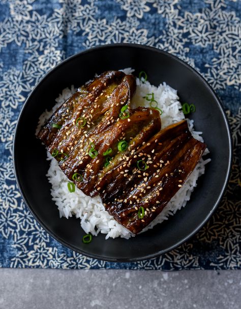 Eggplant Unagi, Steamed Eggplant, Japanese Eggplant, The Woks Of Life, Woks Of Life, Wok Of Life, Eggplant Recipe, Eggplant Dishes, Savory Sauce