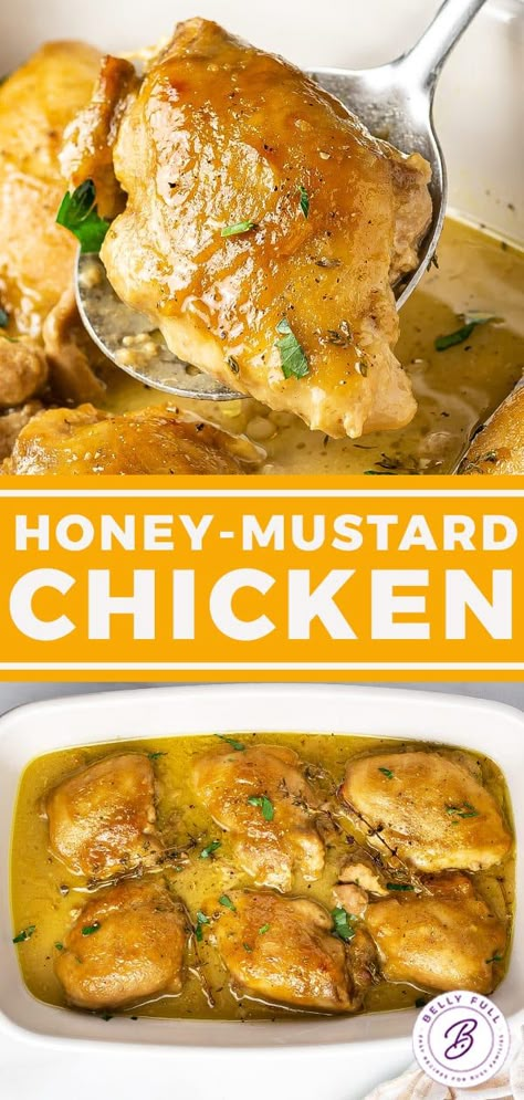 Curry Honey Mustard Chicken, Homey Mustard Chicken Marinade, Honey Mustard Chicken Legs Baked, Boneless Skinless Chicken Thigh Recipes Baked Honey Mustard, Honey Baked Chicken Thighs, Honey Mustard Dressing Chicken, Chicken With Bone In Recipes, Chicken Honey Mustard Recipes, Chicken Thigh Honey Mustard