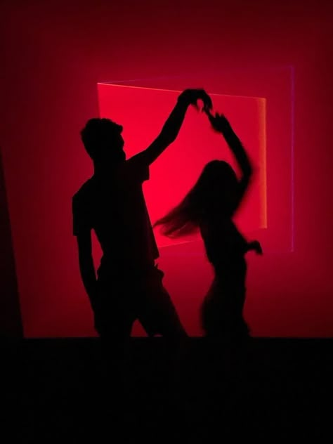 Dark Red Couple Aesthetic, Red Light Couple Aesthetic, Red Led Couple, Couple Red Light, Red Relationship Aesthetic, Slow Dancing In The Dark Aesthetic, Couple Dancing In Club, Red Dance Aesthetic, Red Silhouette Aesthetic