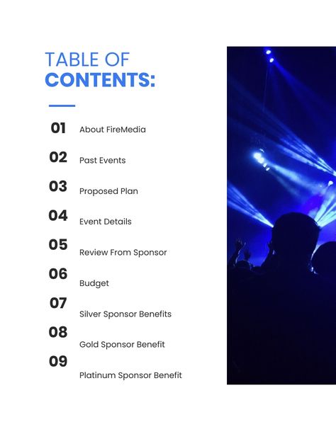 Music Event Sponsorship Proposal Template Visme Film Sponsorship Proposal, Event Sponsorship Proposal, Leela Movie, Event Proposal Template, Sponsorship Package, Event Proposal, Sponsorship Proposal, Marketing Checklist, Event Sponsorship