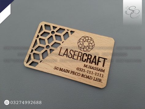 🔹Premium Wooden Wallet Card (Custom)🔹 ✨ Our wallet cards come in two high-quality materials: Acrylic or Stainless Steel ✨ ATM-sized card (2mm) thick ✨ Custom: You can add your image, message or anything you want to add ✨ Your image and message are long-lasting Place an inquiry: 📱WhatsApp: 0327 4992688 📍Lahore, Pakistan Delivery all over Pakistan🚚 #wood #woodworking #wooddesign #laser #Laser #engraving #laserengraving #personalisedgifts #customized #customizable #souvenir #creation #gifts #... Visit Cart, Laser Cut Business Cards, Laser Engraved Business Cards, Company Business Cards, Name Plate Design, Visiting Card Design, Engraving Ideas, Marketing Photos, Visiting Card