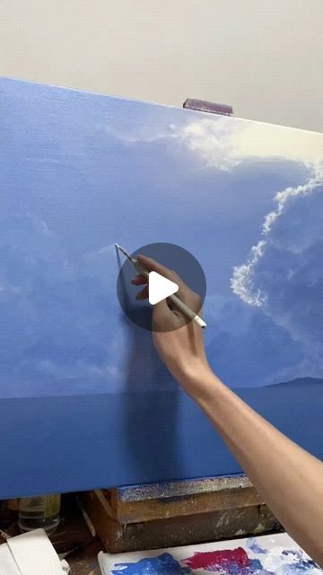 Cloud Painting Acrylic, Painting Techniques Art, Clouds Mountains, Painting Clouds, Art Clouds, Tips For Artists, Landscape Painting Tutorial, Slowed Reverb, Kali Uchis