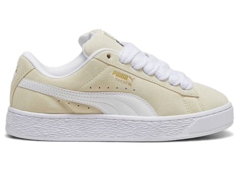 Men's Puma Suede XL Sneakers in Sugared Almond/Puma White Puma White, Retro Jordans, Supreme Streetwear, Sneakers Puma, Puma Suede, Hot Sneakers, Sneaker Brands, Jordan Retro, Adidas Yeezy