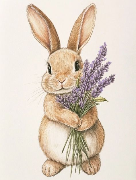 Bunny And Butterfly, Bunny Sketches, Bunny Images, Rabbit Drawing, Bunny Painting, Rabbit Painting, Rabbit Illustration, Elf Art, Bunny Drawing