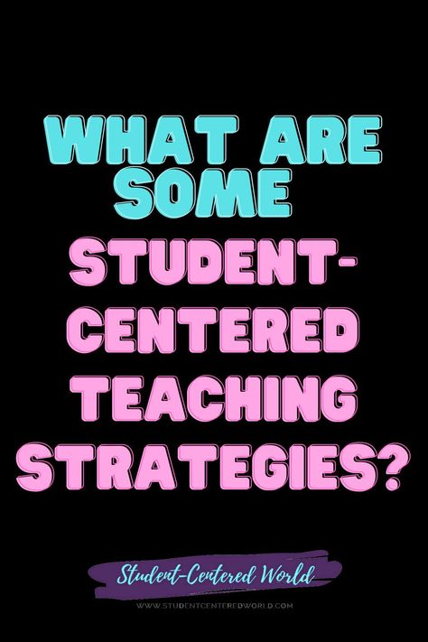 Switching from a teacher-centered model in the classroom to a student-centered one can seem extremely overwhelming, but it doesn't have to be. Often I have people come to me with one simple question, “What are some student-centered teaching strategies?" While there may be no "one-size-fits-all" answer for the question of what are some student-centered teaching strategies, there are some guidelines that any teacher can abide by. Learner Centered Teaching, College Teaching Strategies, Middle School Teacher Ideas, Learner Centered Classroom, Classroom Challenges, Differentiated Instruction Strategies, Student Centered Learning Activities, Differentiating Instruction, Teacher Tips And Tricks